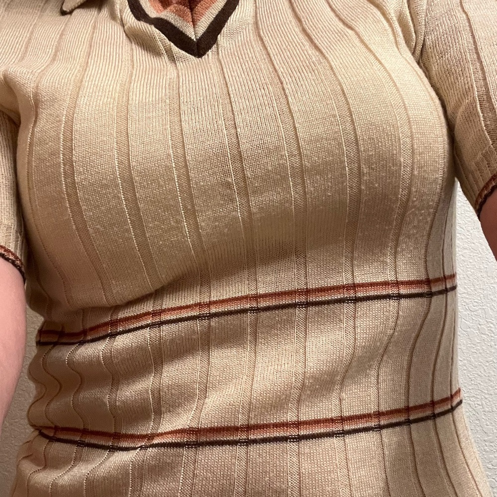 Vintage 70s knit polo last chance - Picture 5 of 6